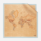 Alviero Martini - Foulard in seta Geo Classic 90x90, Azzurro Artico